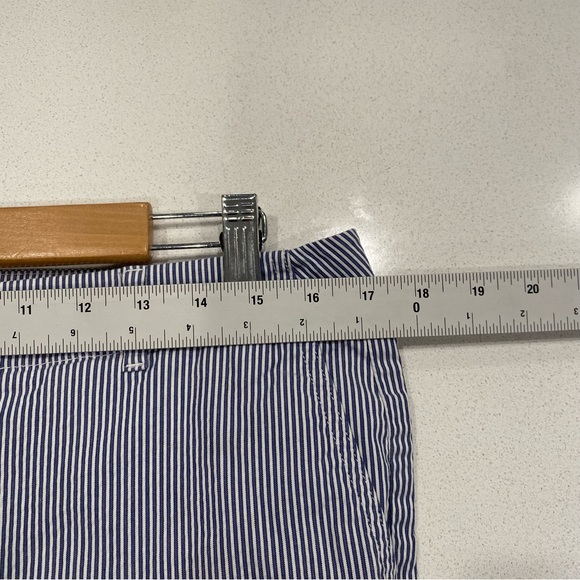 Talbots Chelsea Blue White Stripe Crop Pants sz 12 - Picture 5 of 7